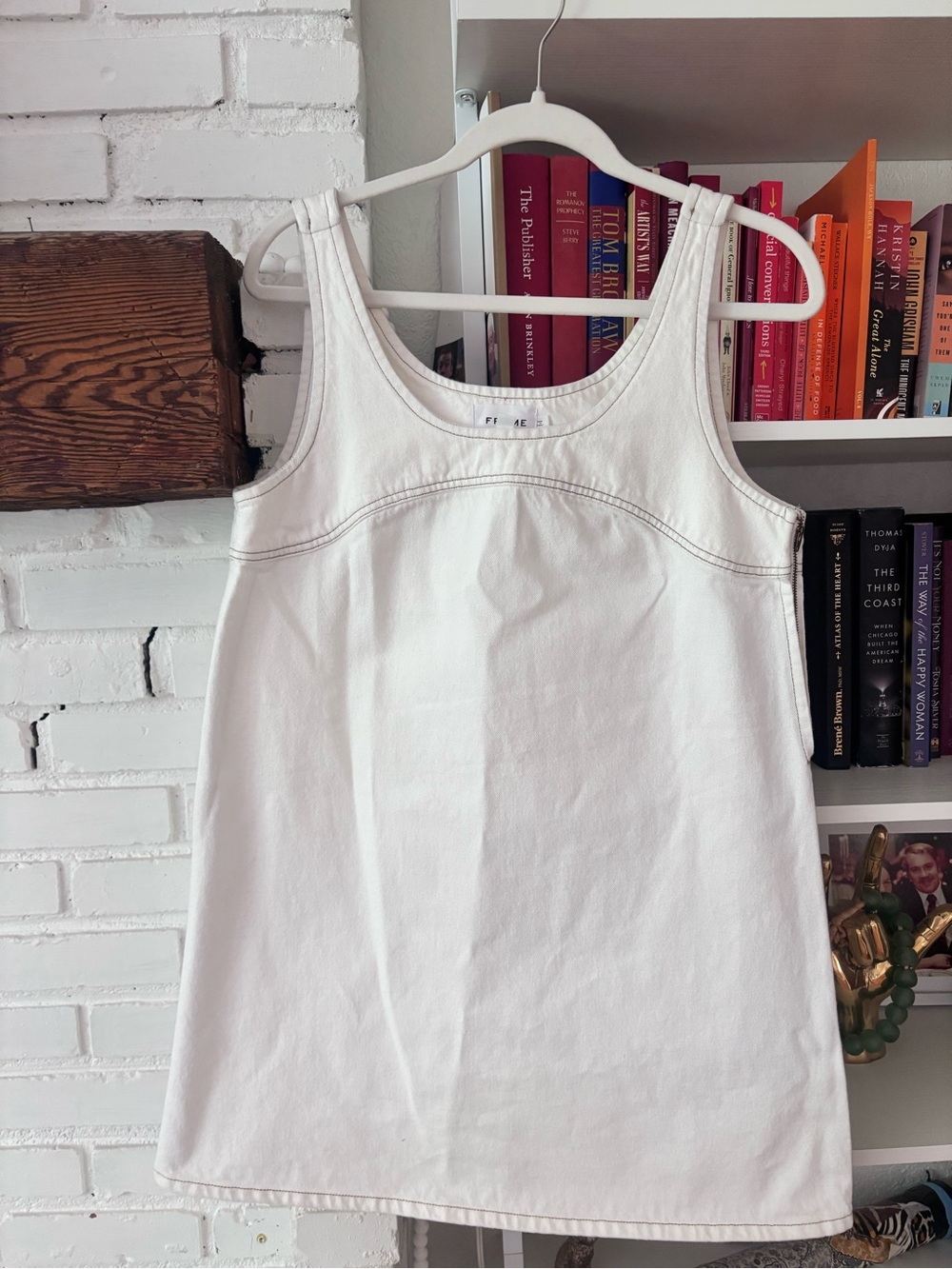 Frame Denim White Mini Tank Dress